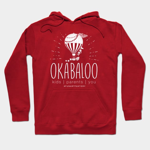 OKABALOO WHITE LOGO Hoodie by OKABALOO #FunArtFaktory - The Arts & Fun Gallery